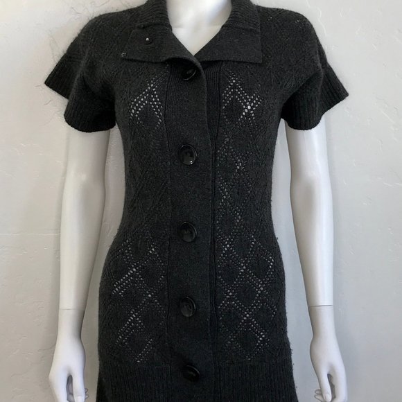 Trina Turk Dresses & Skirts - Trina Turk Womens Gray Cashmere Wool Sweater Dress